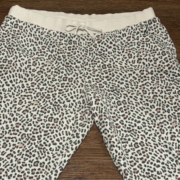 Victoria's Secret Fleece Drawstring Pants Joggers Cream Tan Black Size XXL - Picture 3 of 12